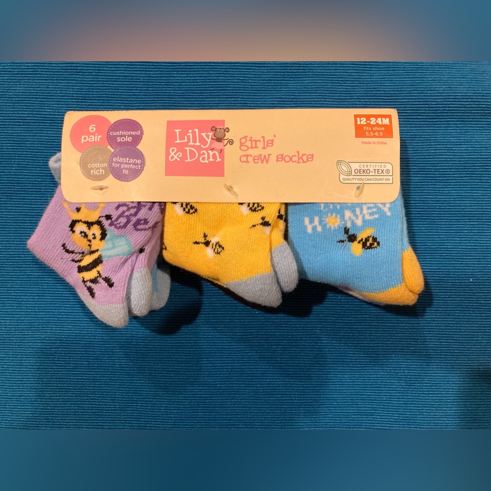 Lily & Dan Baby Crew Socks 6 pack